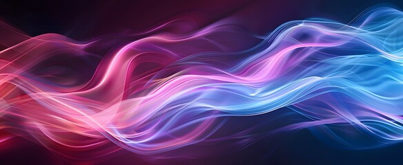 Abstract Pink Purple Blue Wavy Lines Background