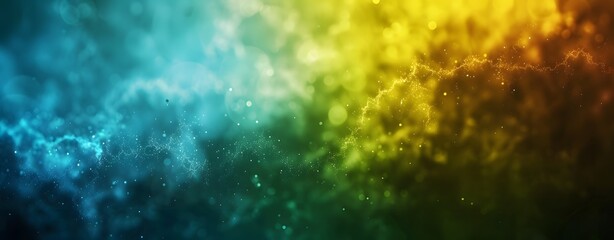 Abstract Blurred Gradient Background with Green, Blue and Yellow Colors