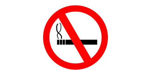 No Smok, No Smoking Icon isolated on white.  © Aminul