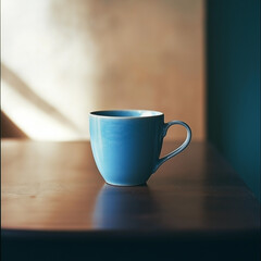 Blue porcelain retro cup