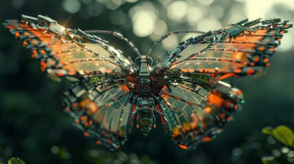 Robotic butterfly with intricate mechanical wings