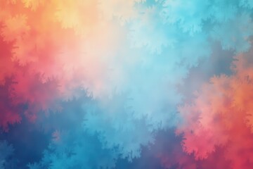Abstract Watercolor Background with Blue and Orange Hues