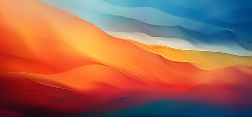 Abstract Gradient Background With Blue, Orange, And Red Colors