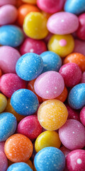Colorful candies, phone wallpaper - Generative AI