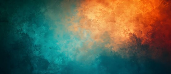 Obraz premium Abstract Teal and Orange Gradient Background