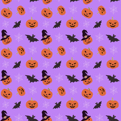 Halloween vector seamless pattern