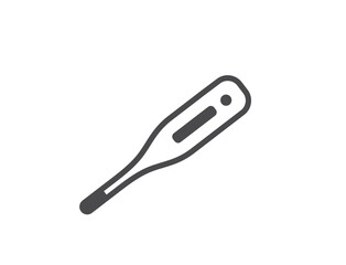 Digital thermometer line icon. Medical, therapy and treatment symbol. Isolated vector image in simple style