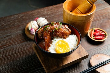 Rice bowl spicy chef cooking creative indonesian authentic asian food