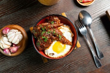 Rice bowl spicy chef cooking creative indonesian authentic asian food