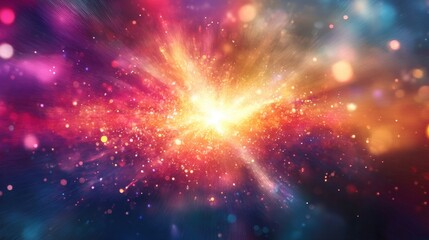 Abstract Background of Radiant Energy with Explosive Light and Particles