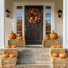 Obraz premium Thanksgiving house decoration concept.