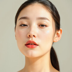 Obraz premium Beauty Shot Natural Makeup Korean Model K Beauty