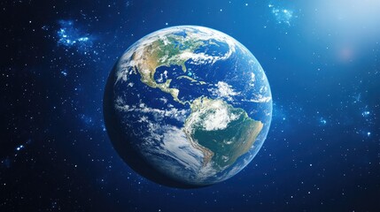 Fototapeta premium Globe of Earth against a blue sky highlighting the southern hemisphere