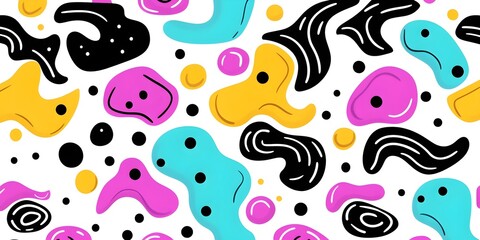 Abstract Colorful Shapes Pattern