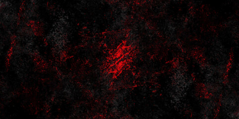 Trendy living red color texture of a concrete wall with cracks and scratches. limestone textured background. Decorative red panoramic background texture. Vintage texture of plaster or grungy marble.