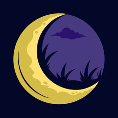 Naklejka premium moon in the night