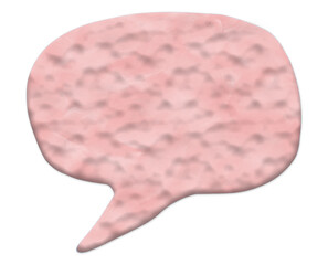 Pink speech bubble plasticine with a textured, hand-molded appearance perfect for adding a touch of whimsy and creativity to your designs