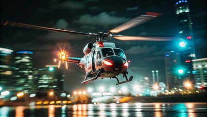 Rescue Helicopter Flying The The