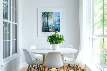 Modern Luxury Dining Room Interior Design with Elegant Poster