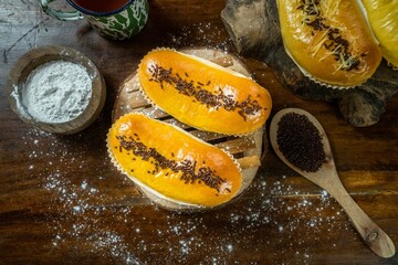 Freshly baked traditional bread nusantara