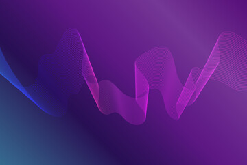 Digital technology banner purple blue background concept with technology light effec