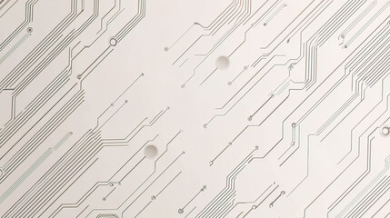 A minimalist microchip pattern on a clean, modern background.
