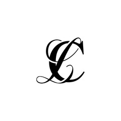 initial letter c with L script logo