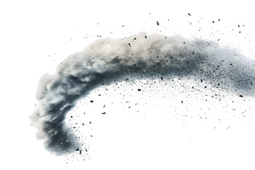 dynamic black storm with swirling particles isolated png transparent background
