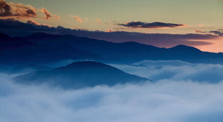 Sunrise in the mountains