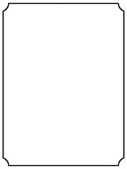 Vertical frame with curved corners