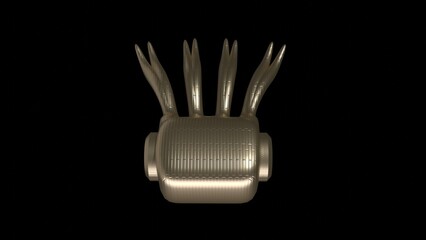 Biohybrid machines. Bio-hybrid robots swim in liquid. Organic machines. Synthetic life forms. Artificial life.
Soft robotics. 3d render illustration