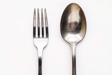 Utensils on white background