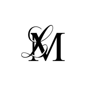 initial letter m with L script logo