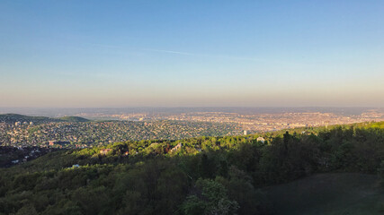 Fototapeta premium Perspective Of Budapest From Normafa Hill