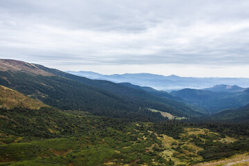 Beautiful mountain landscape. Ukrainian Carpathian Mountains.