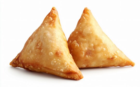 samosa in an isolated white background