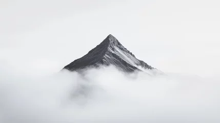 Majestic Mountain Peak Emerging From Clouds: A Breathtaking Landscape © XtravaganT