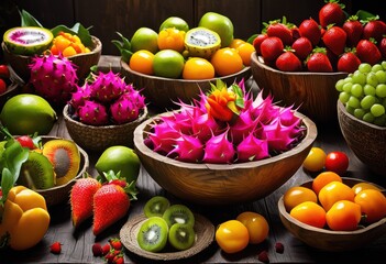 dynamic presentation vibrant ingredients showcasing colorful fresh aromatic spices eye catching arrangement, abundance, appealing, artistic, attractive, bright