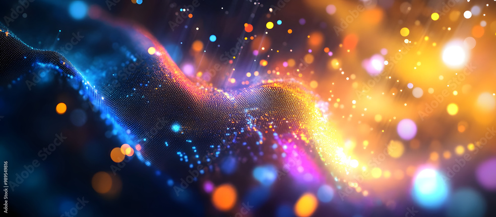 Poster digital background, can be used in the description of network abilities, technological processes, di