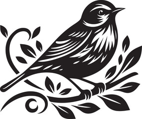 illustration of a bird,bird sitting on a tree branch.bird, illustration, animal, clip art, swallow, one animal, songbird, white background, cut out, flying, image, tattoo, color image, vector, feather