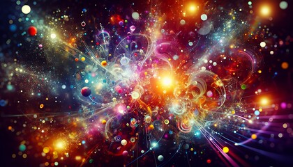 Obraz premium A vibrant explosion of cosmic energy, illuminating the universe.