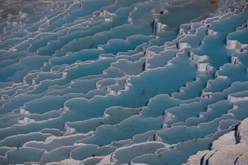 Fototapeta premium pamukkale termas azul celeste castelo algodão