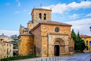 Santo Domingo Church in Soria, built in the 16th century and famous for its elaborate Romanesque façade, rose window and Gothic-style interior