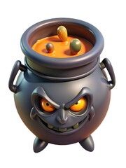 Chilling Halloween Witches 3D cauldron Graphic Resource for Spooky halloween background posters and halloween parties
