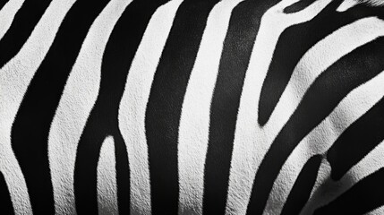 Fototapeta premium Close up of black and white zebra stripes.