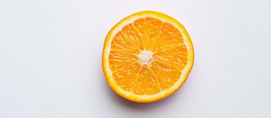 Sliced Orange On A White Background