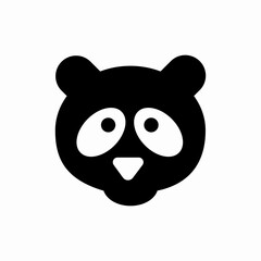 panda face icon sign vector