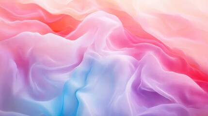 Obraz premium Waves of colorful silken fabric in pink, blue, and purple hues