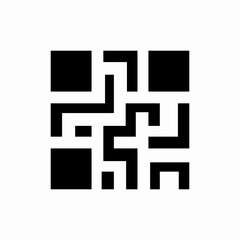 qr code id icon sign vector