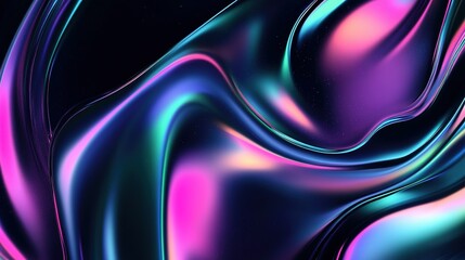 Swirling abstract shapes in vibrant blue and purple hues creating a modern art effect in a dark background